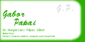 gabor papai business card
