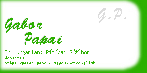 gabor papai business card